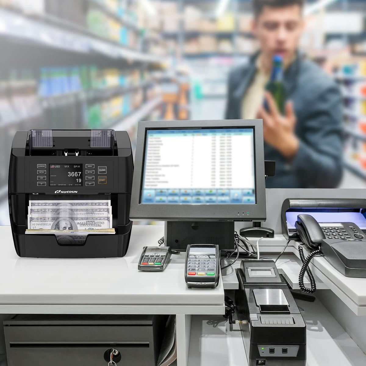 Business Grade Mixed Denomination Money Counter Machine X103