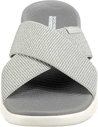 Metallic Mesh Slide Sandal A31175