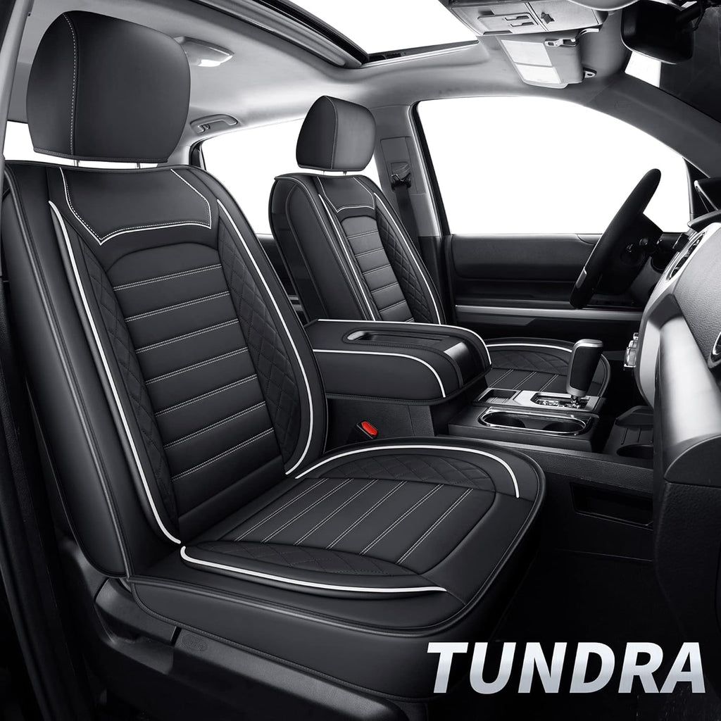 Black & Gray Water Proof Faux Leather Seat Covers Full Set B35906