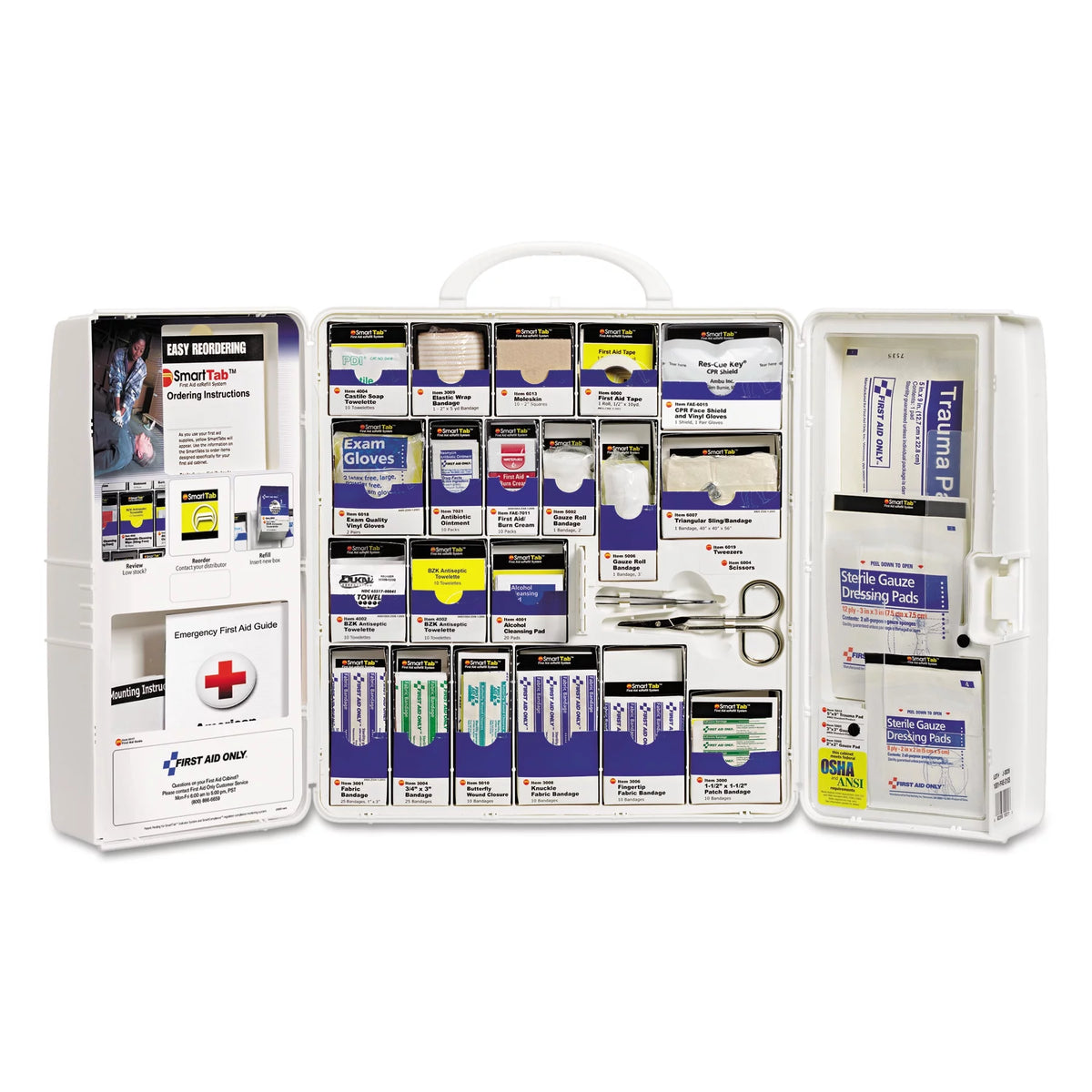 50 Person 206 Pc First Aid Cabinet O864