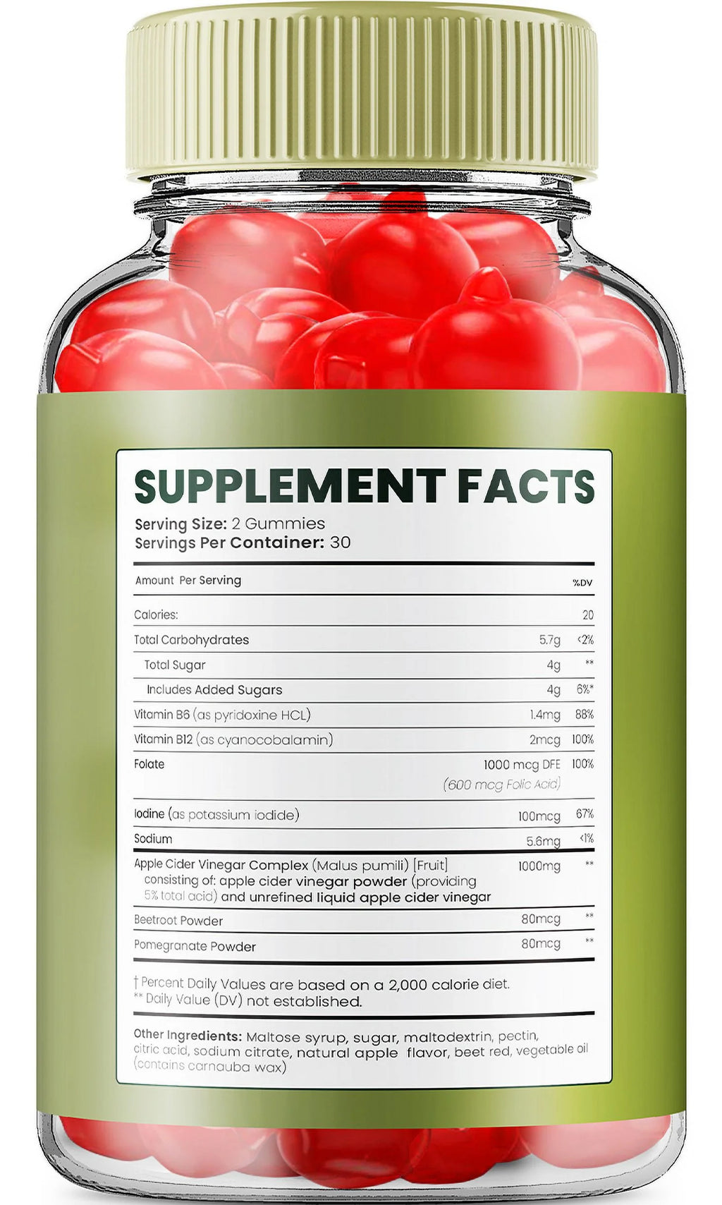 Apple Cider Vinegar Vitamin B6 Vitamin B12 Gummies 1000mg 300 Gummies W229901