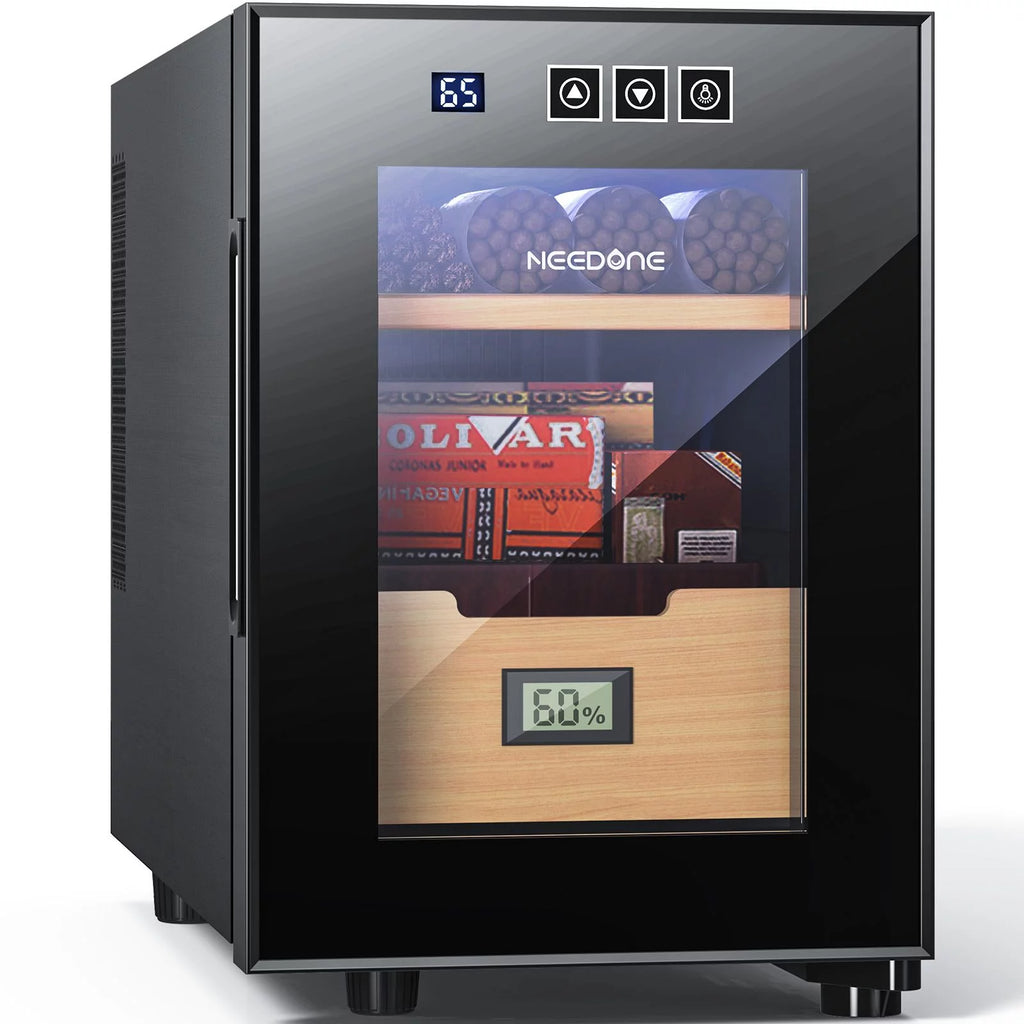 48L Electronic Cigar Cabinet with Spanish Cedar Wood Shelves V557368