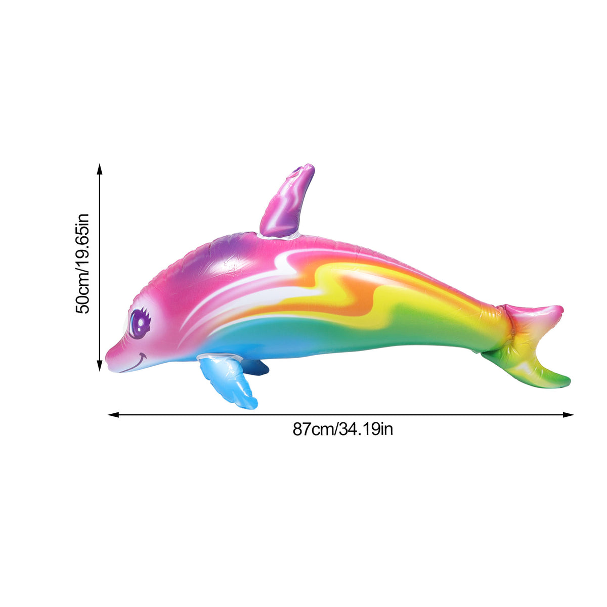 2 Pcs Inflatable Dolphin Toy Pool Toys L2469