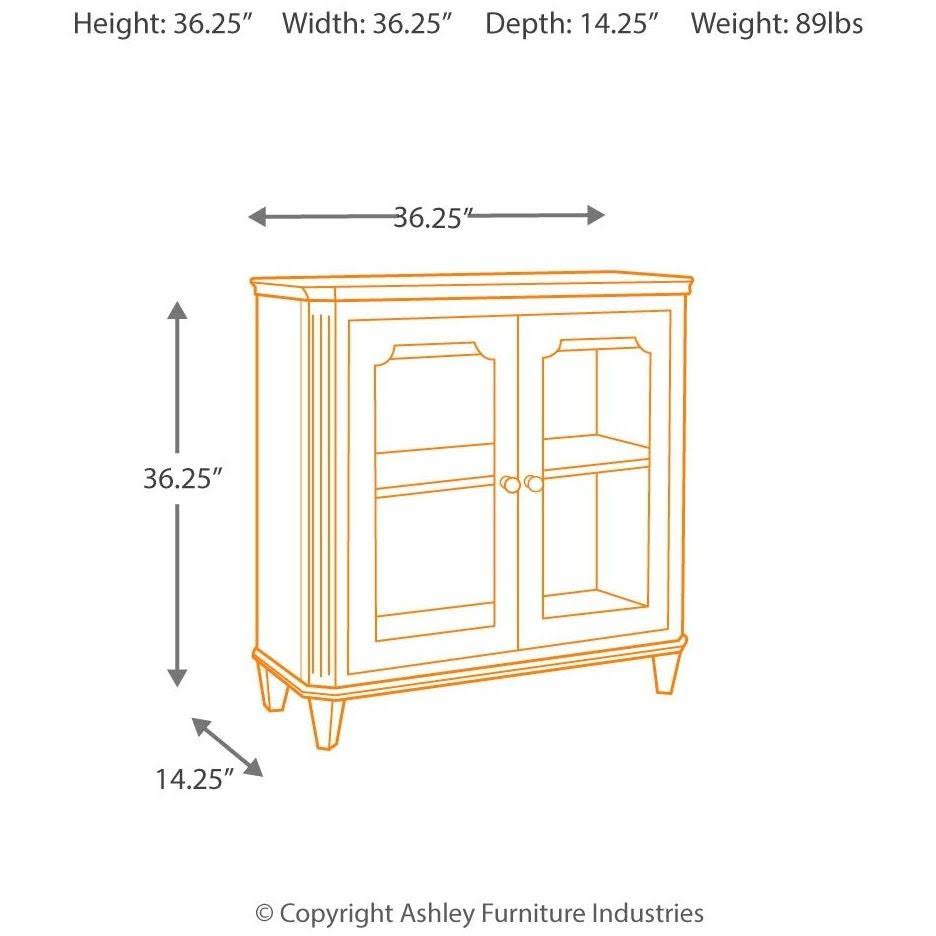 Antique Teal Door Accent Cabinet O775127