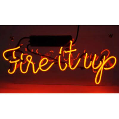 White Neon Sign B4704