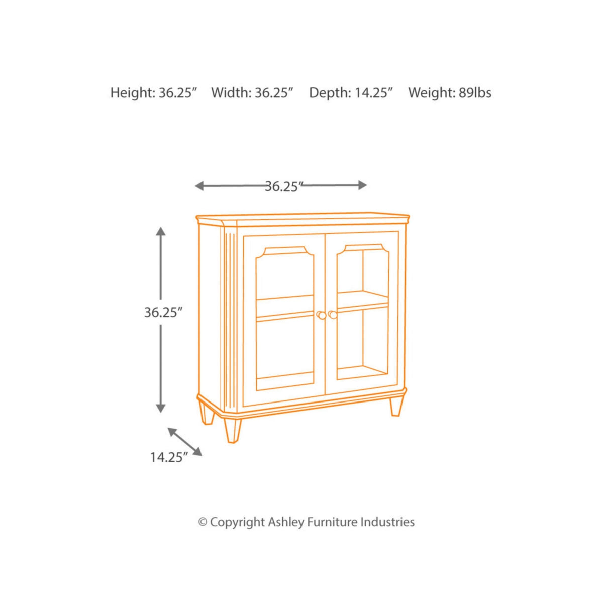 Antique Teal Door Accent Cabinet O775127