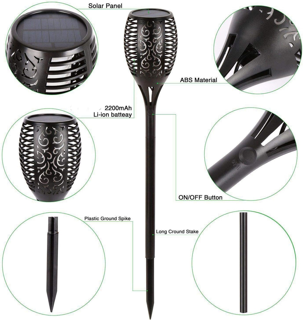 43 LED 6 Pack Solar Torch Lights D2730