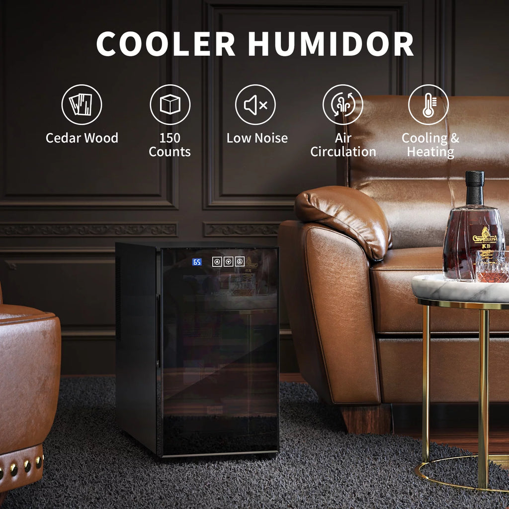 48L Electronic Cigar Cabinet with Spanish Cedar Wood Shelves V557368