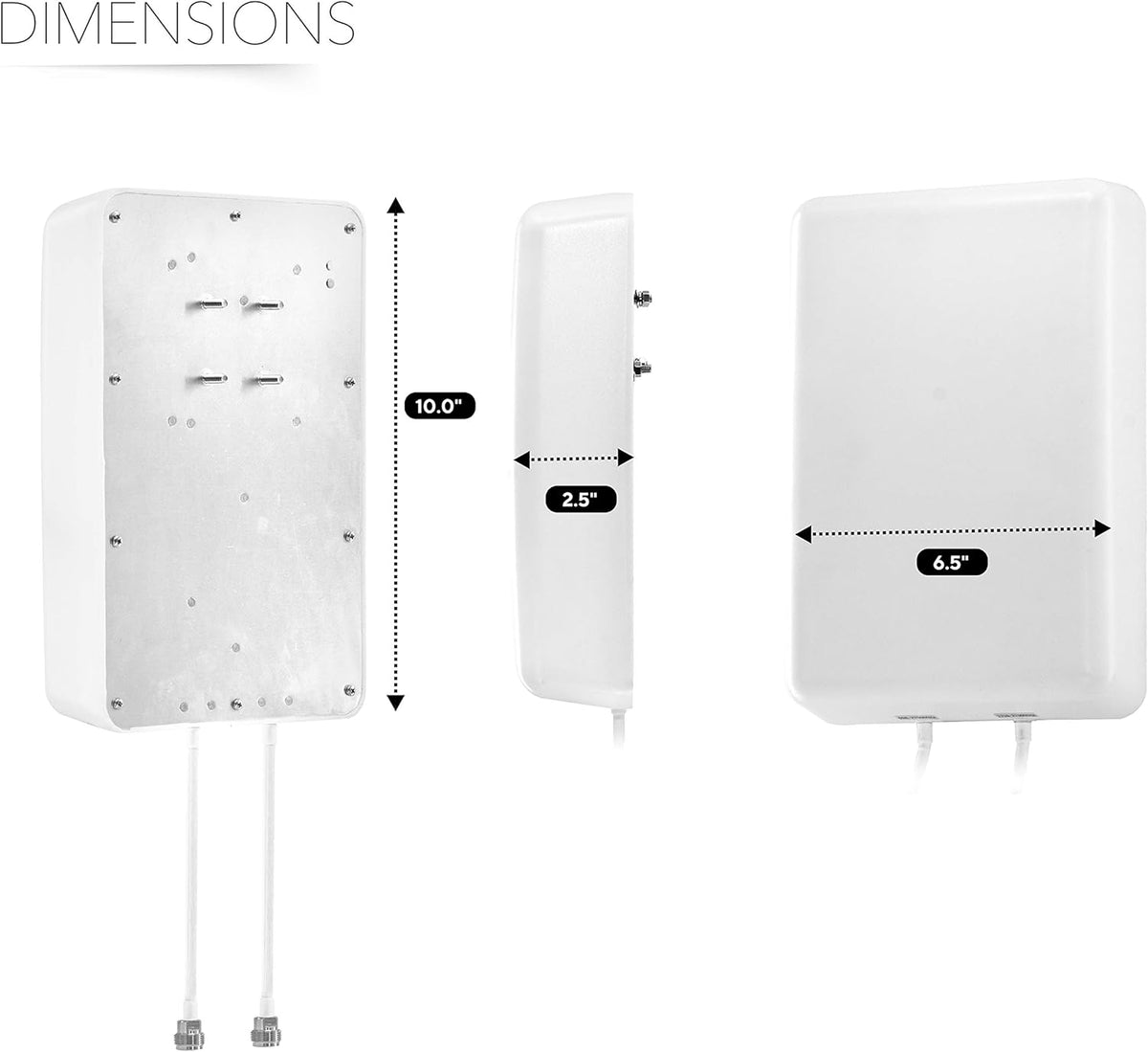 4G LTE Wide Band MIMO Panel Antenna Kit with SMA Adapters K1585