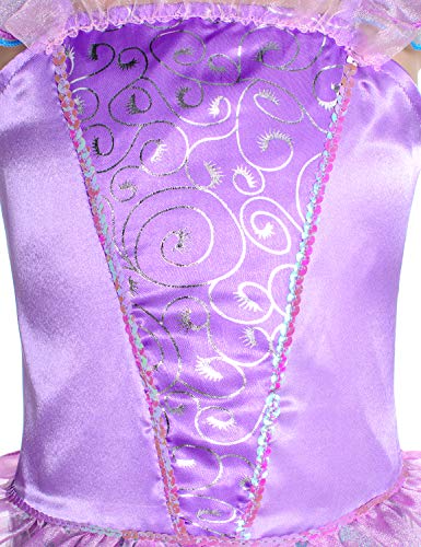 Pink Little Girls Princess Mermaid Costume with Wig Crown J60058