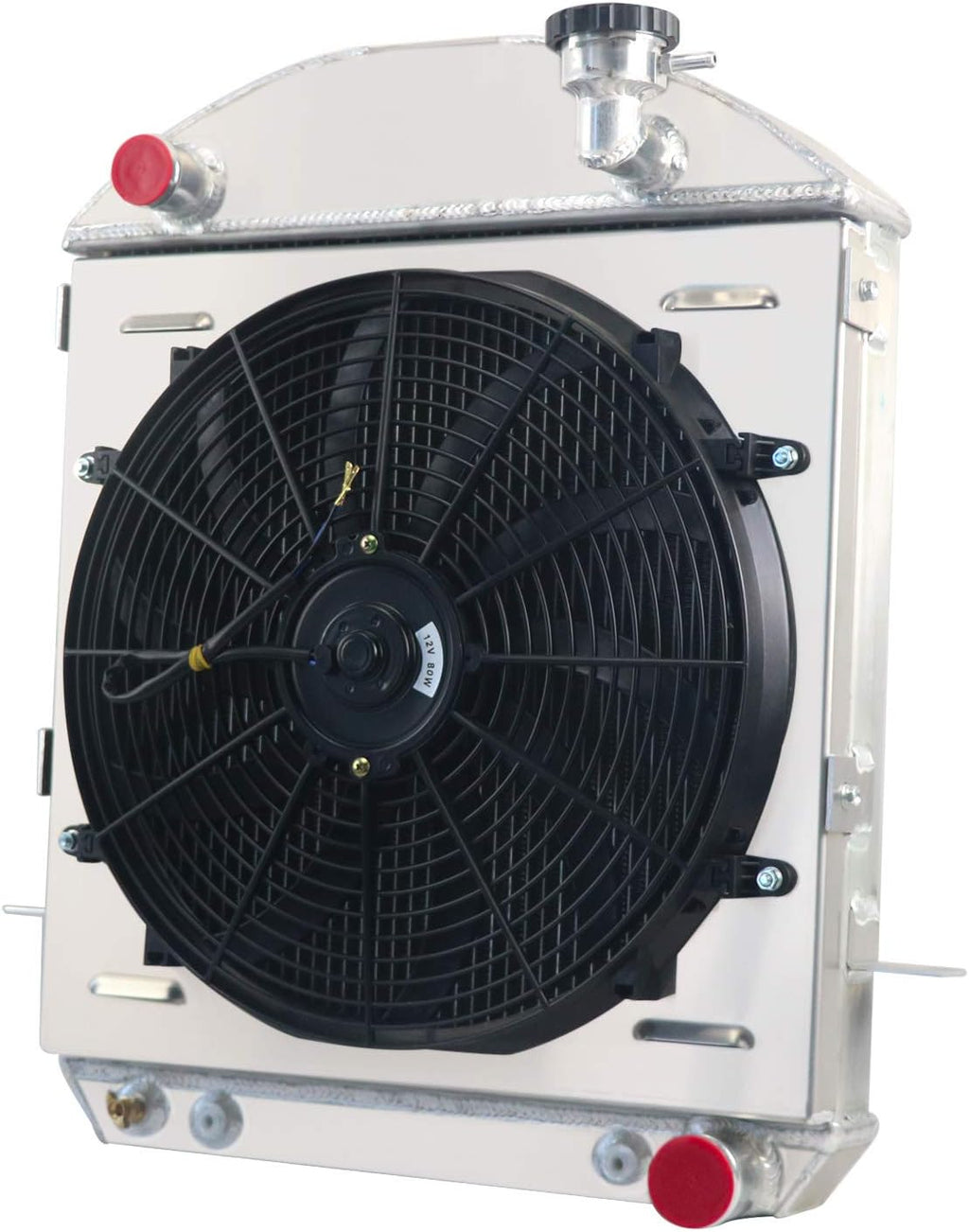 3 Row Core Aluminum Radiator with 16" Fan and Thermostat Relay Kit M44269