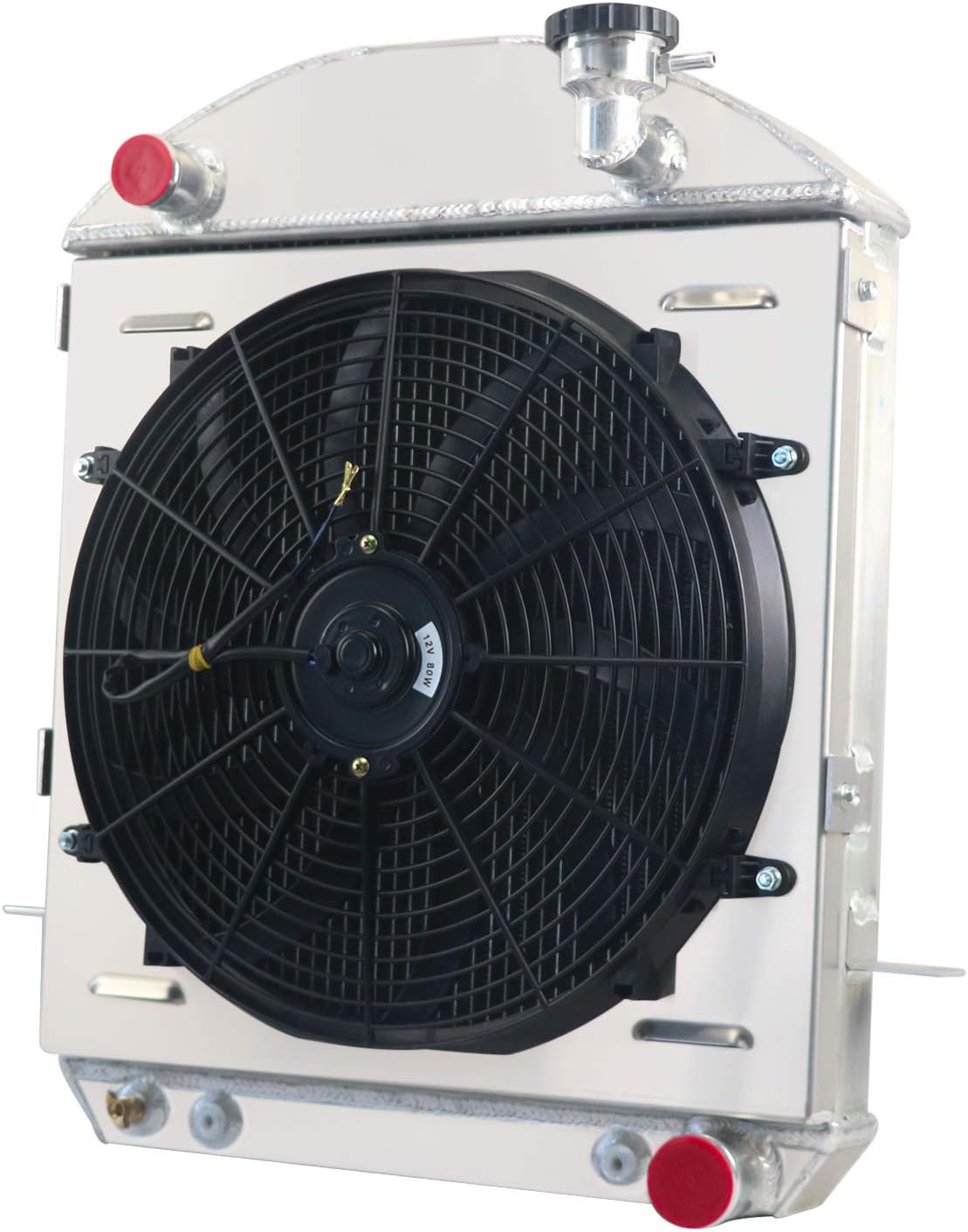 3 Row Core Aluminum Radiator with 16" Fan and Thermostat Relay Kit M44269
