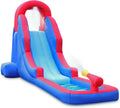 Inflatable Water Slide Park with Climbing Wall, Slide, Splash Pool, Air Pump & Carrying Case E919