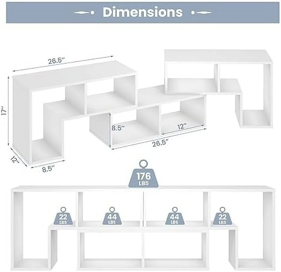 50 55 60 65 Inch TV Stand with Open Shelves N650