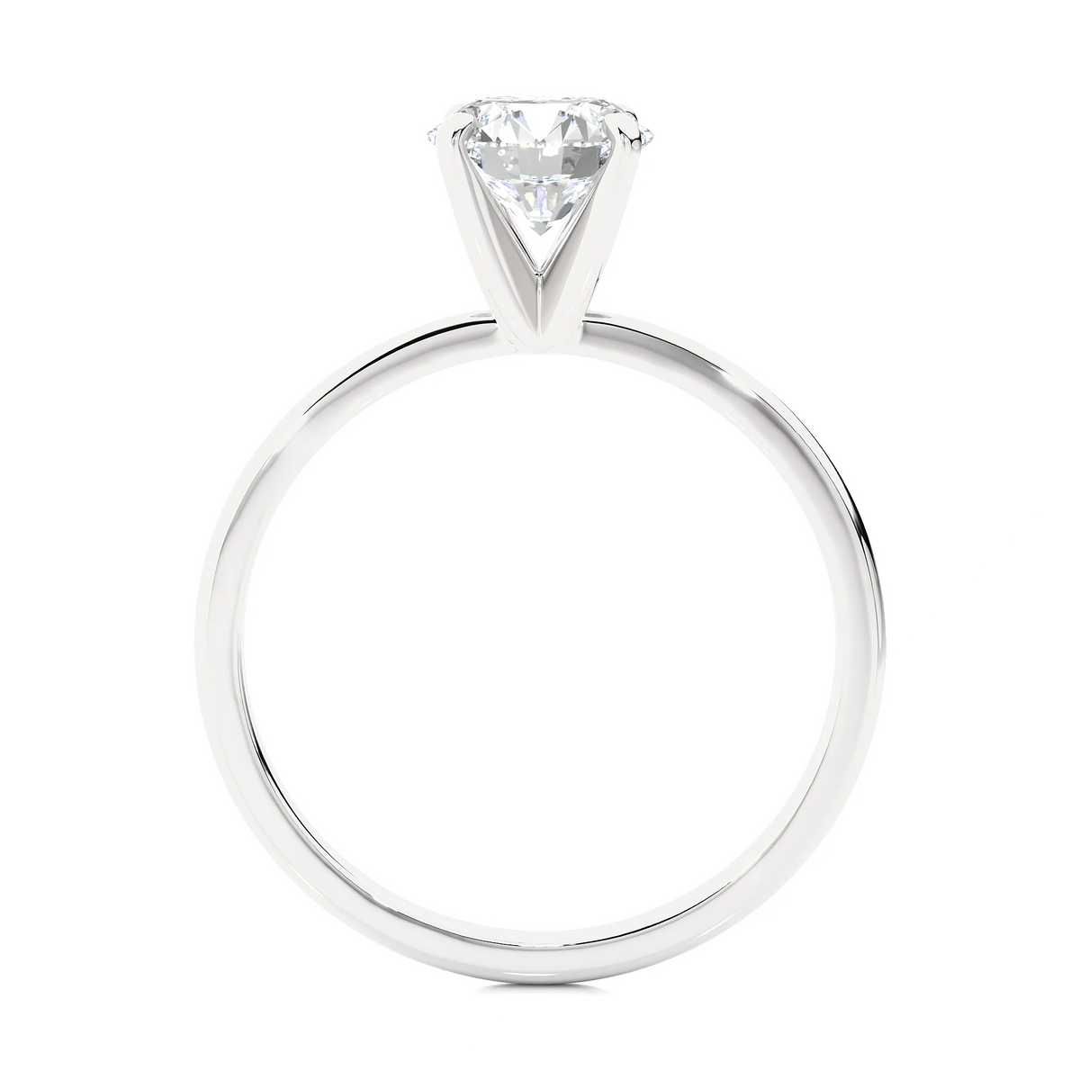 14k White Gold Solitaire Engagement Ring C547