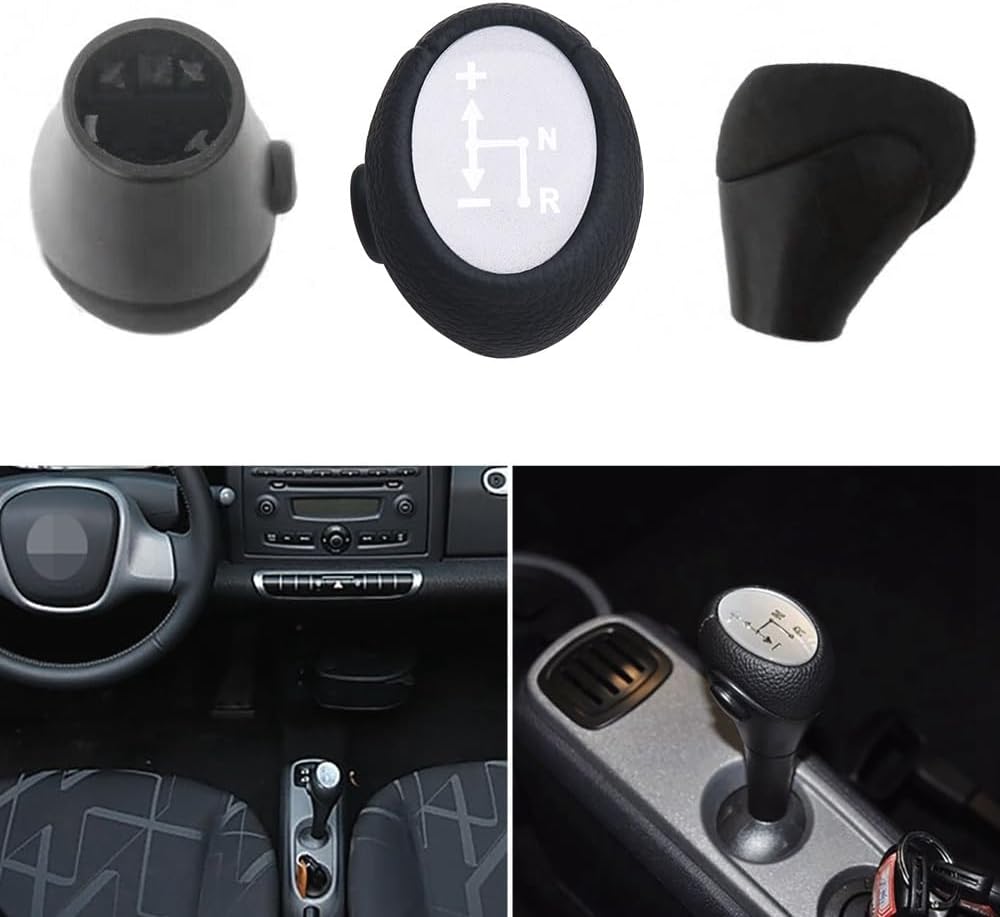 Silver Gear Knob for Smart Fortwo 450 451 1998-2014 Smart Roadster 452 2003-2006 Z4419