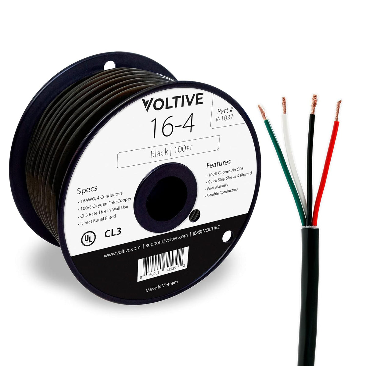 16 AWG 4 Conductor Oxygen-Free Copper Speaker Wire H8080