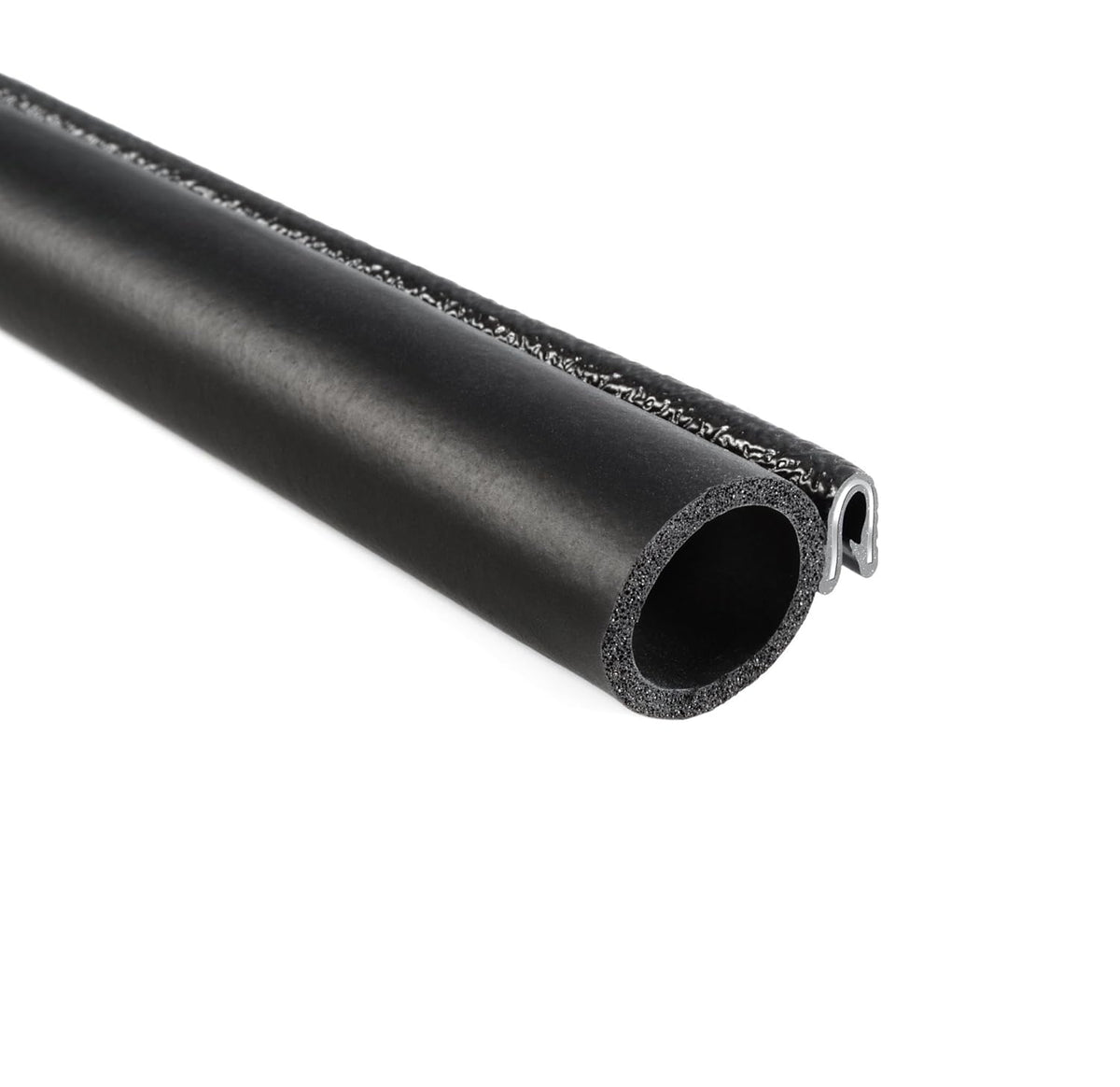 Trim Seal with Side Bulb, 25’ Length, PVC Plastic Trim with EPDM Rubber Seal, Pack of 2 K6133