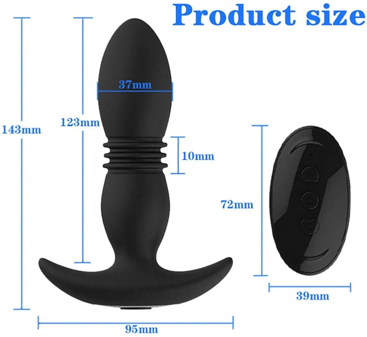 2in 1 Prostate Massager 7 Thrusting Modes Waterproof Y954265