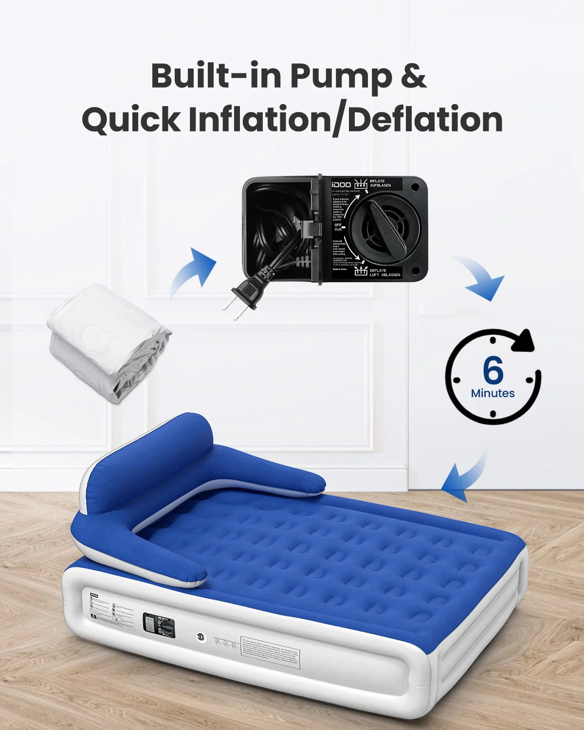 Queen Air Mattress with Built-in Pump K9719