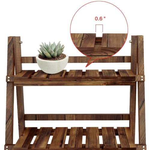 3-Tier Wooden Folding Plant Stand W802675