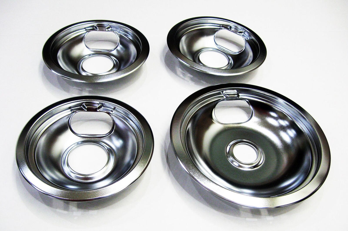 Chrome Range Burner Drip Pan Set X369434