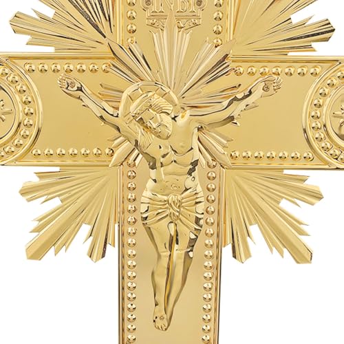 Large Zinc Alloy Electroplated Cross 29.5 Inches Q359059