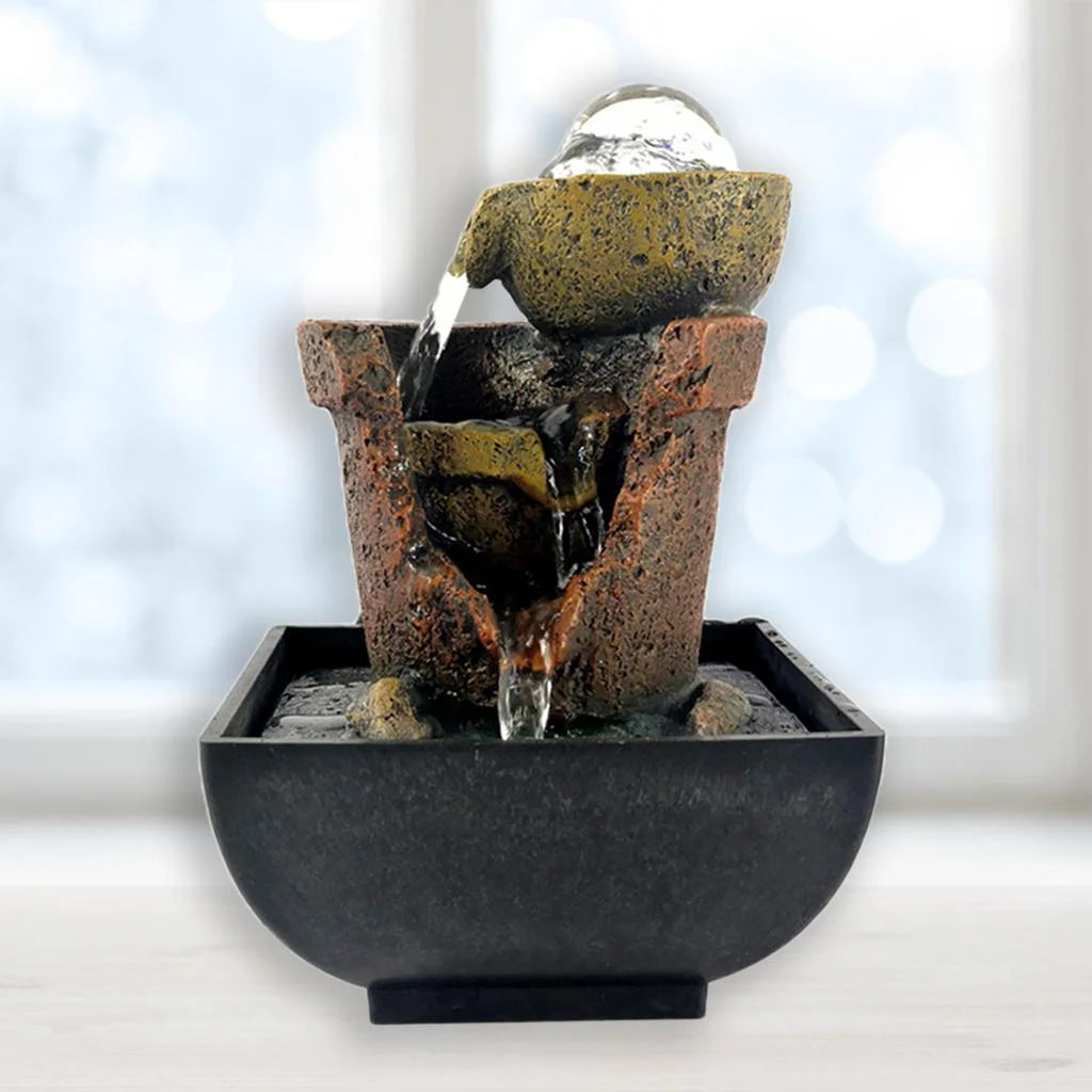 Tabletop Water Fountain With Lights V8630