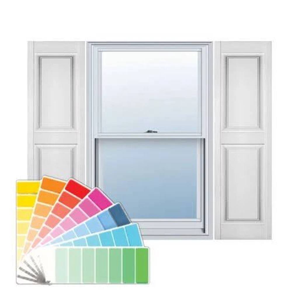 14 3/4 inch x 75 inch Vinyl Double Panel Shutters N577