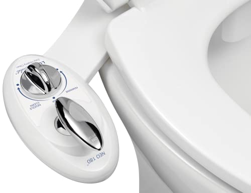 Self-Cleaning Dual Nozzle Non-Electric Bidet Attachment (Blue) T5843