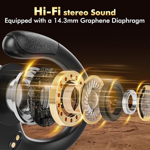 Black Wireless Earbuds with LED Display, IPX7 Waterproof A71327