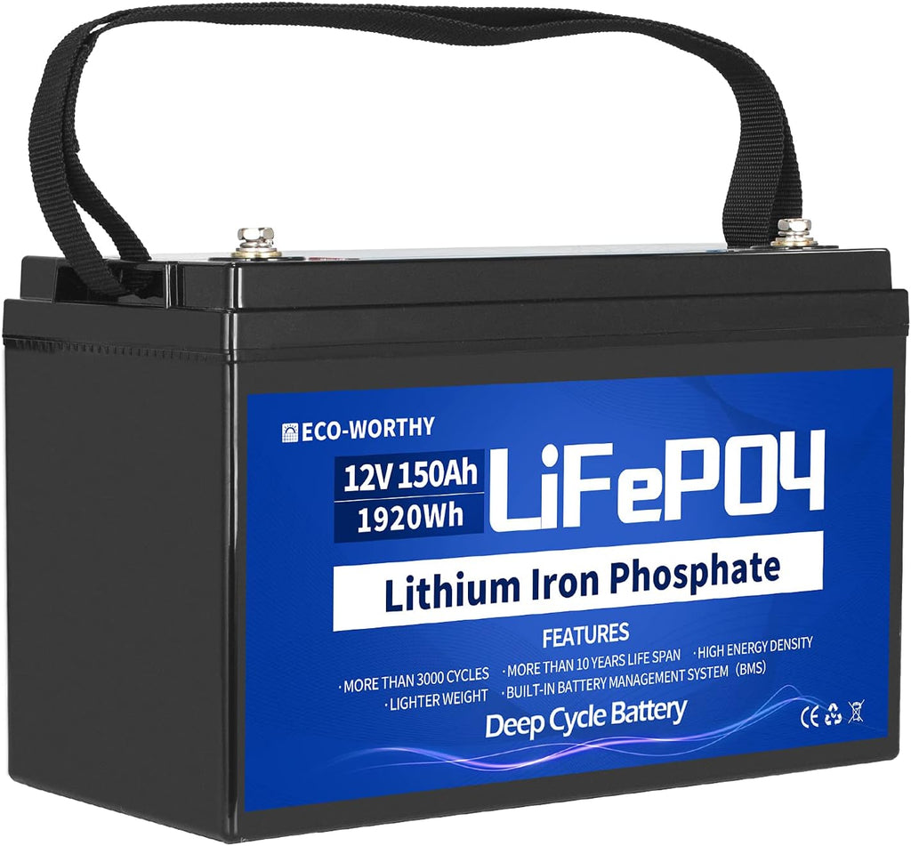 12V 8Ah Rechargeable LiFePO4 Battery with BMS Protection V554