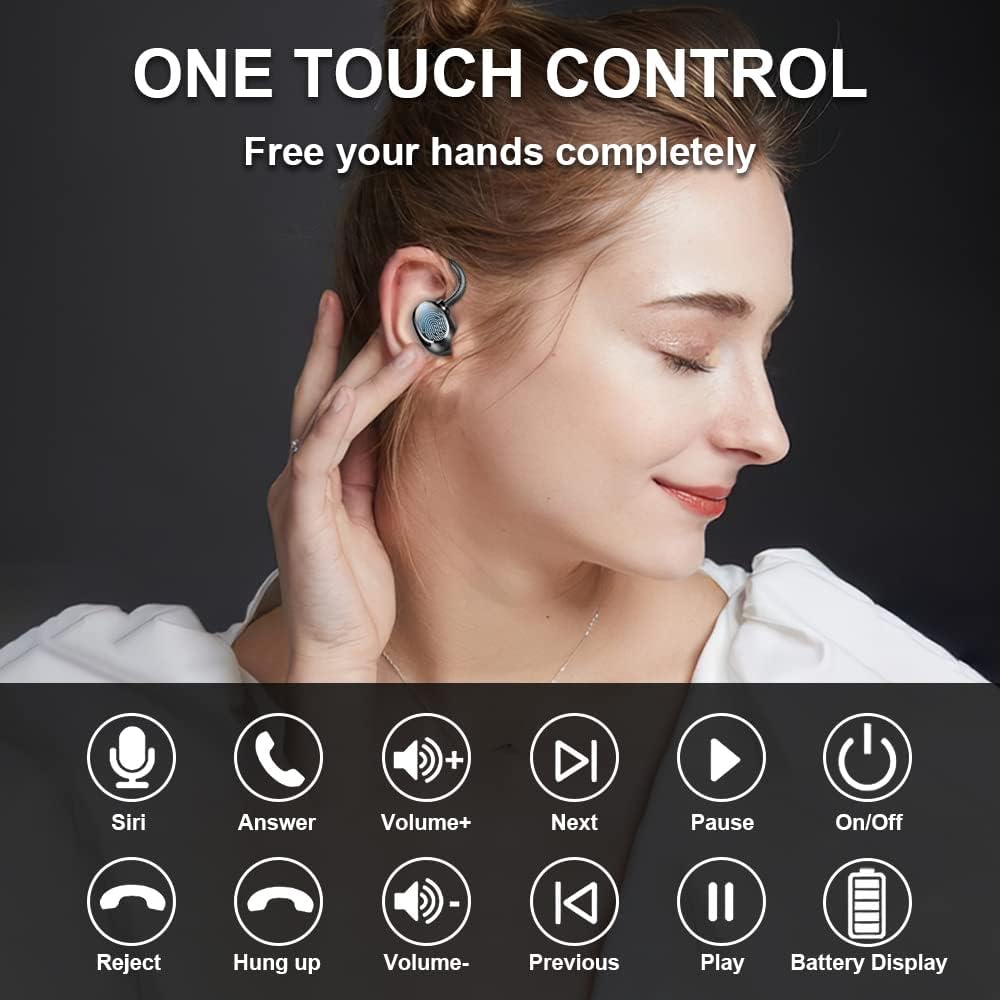 Wireless Bluetooth 5.1 Earbuds with Mic, IP7 Waterproof, Pack of 2 W371