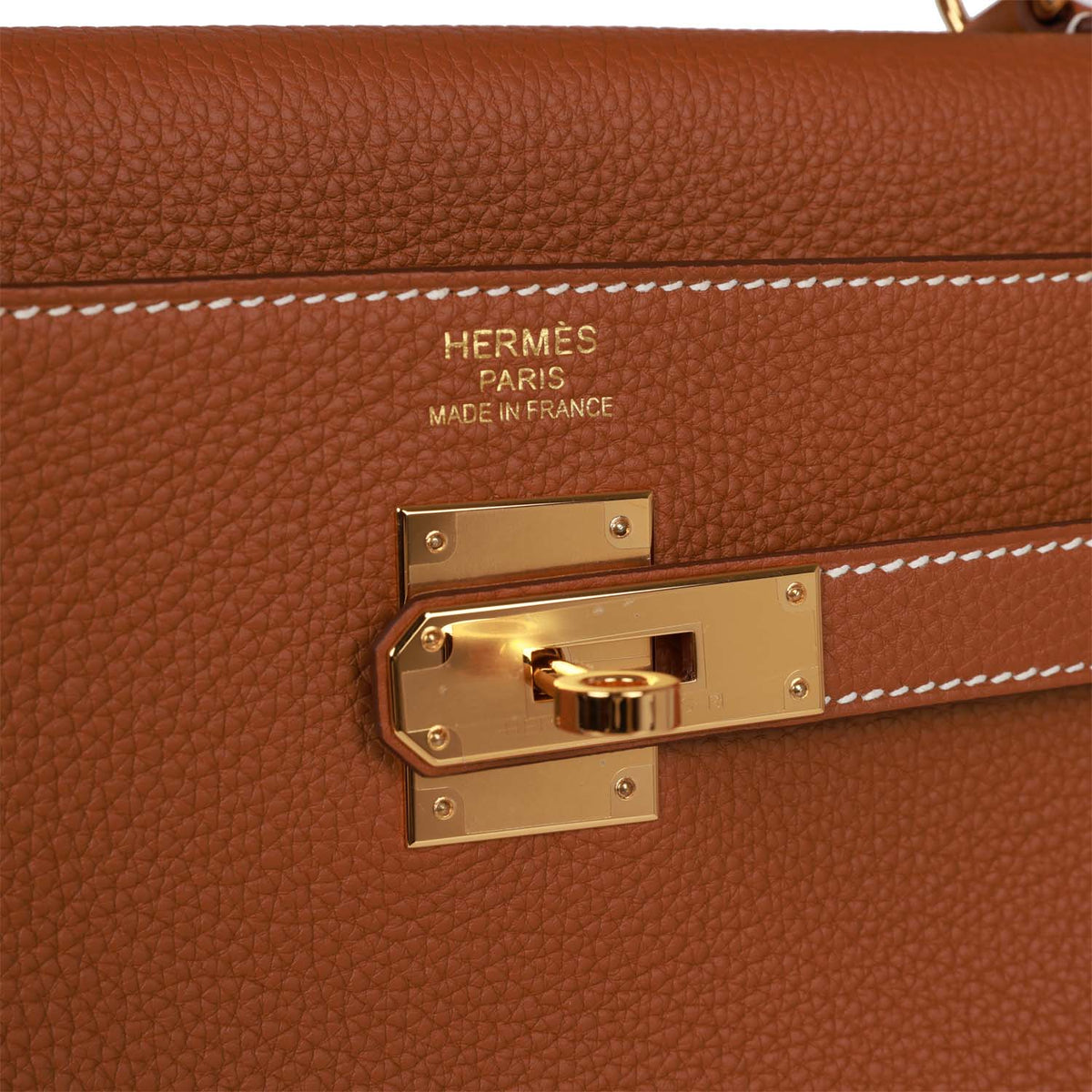 Gold Leather Handbag J672