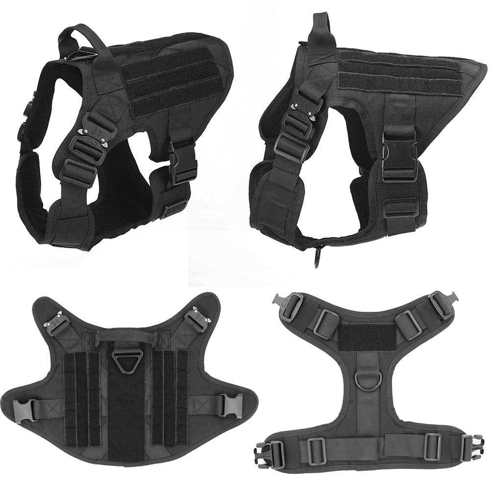 2X Metal Buckle Tactical Dog Harness with Handle I77928