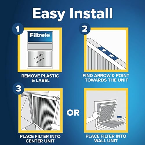 16x25x1 Pleated Electrostatic Air Filter, MERV 5, 6-Pack C973