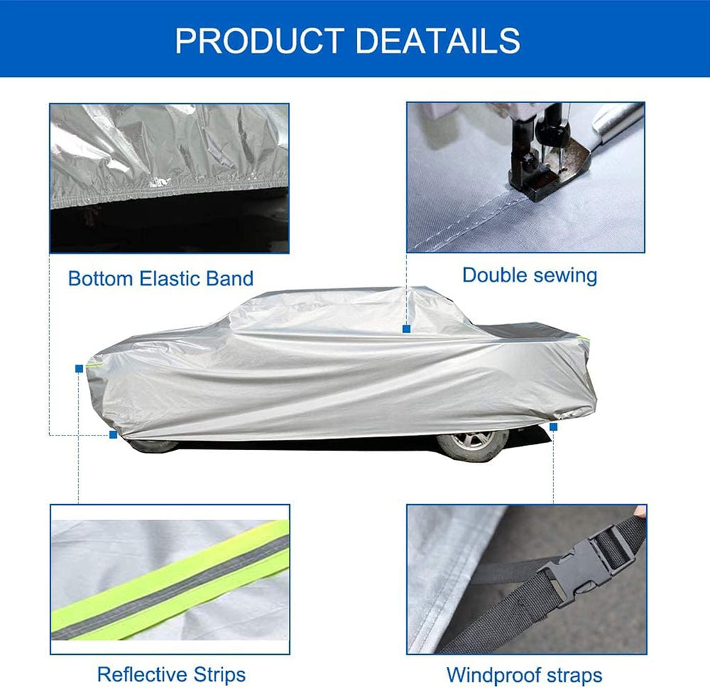 6 Layers Waterproof Car Cover 193 X72 X59 inches U346481