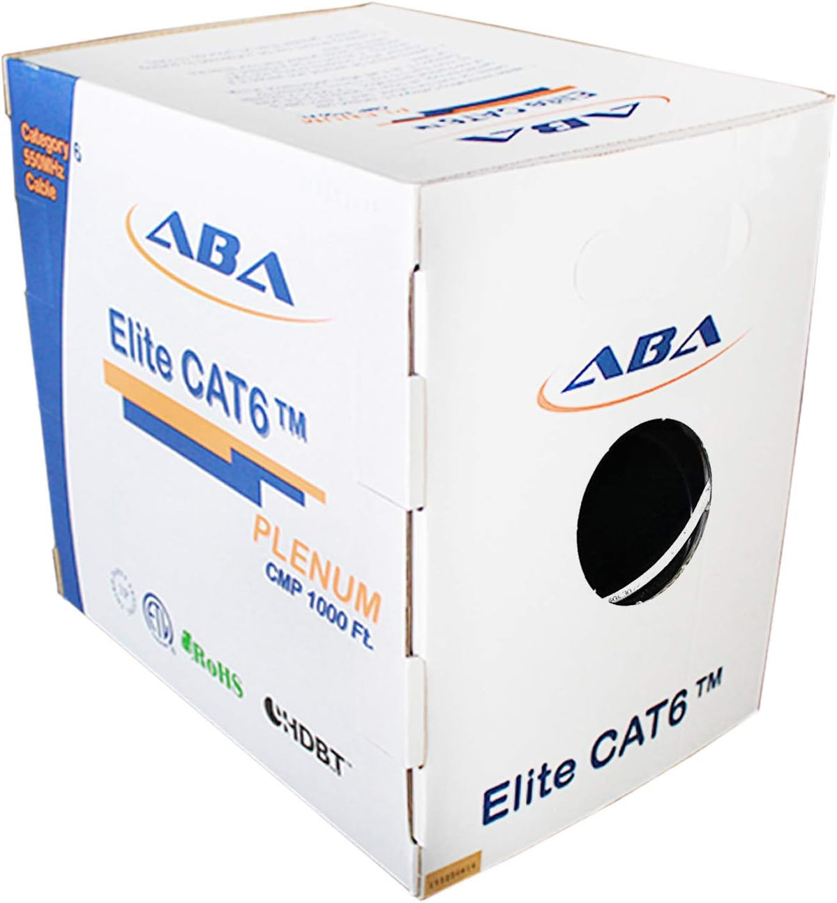 Blue Bulk Ethernet Cable 1000ft UTP 23AWG Solid Pure Bare Copper I89602