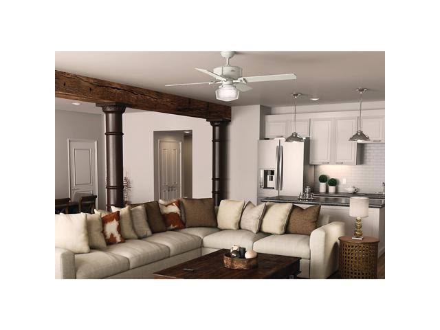 Fresh White Ceiling Fan with Light B6883