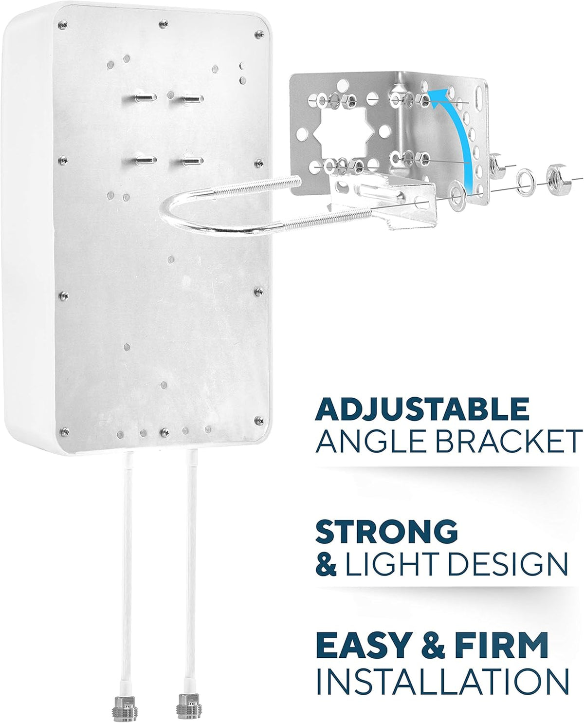 4G LTE Wide Band MIMO Panel Antenna Kit with SMA Adapters K1585