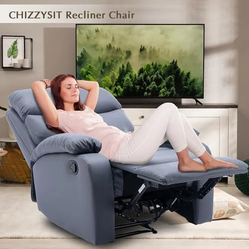 Manual Recliner Chair Dark Gray J383018