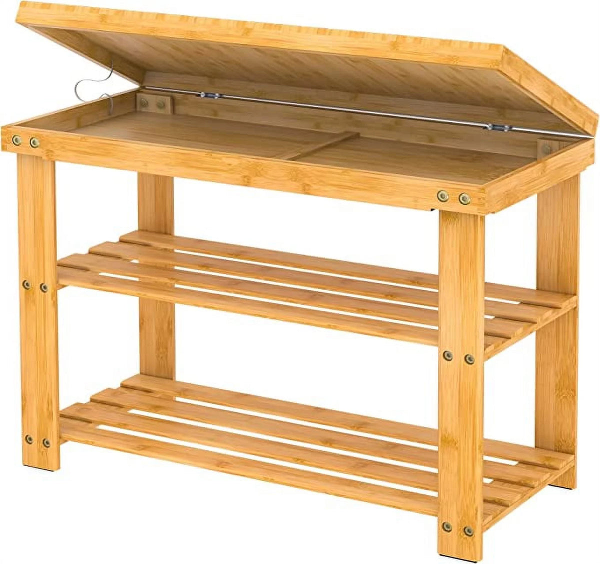 Bamboo Shoe Rack with Storage Shelf T83030