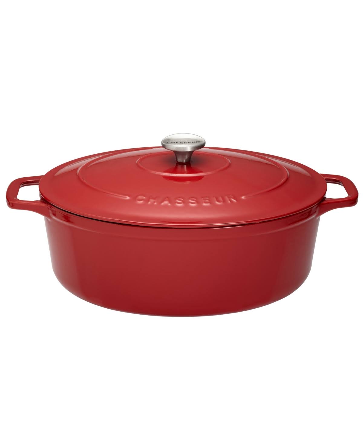 Enameled Cast Iron 6 qt. Oval Dutch Oven - Red L852