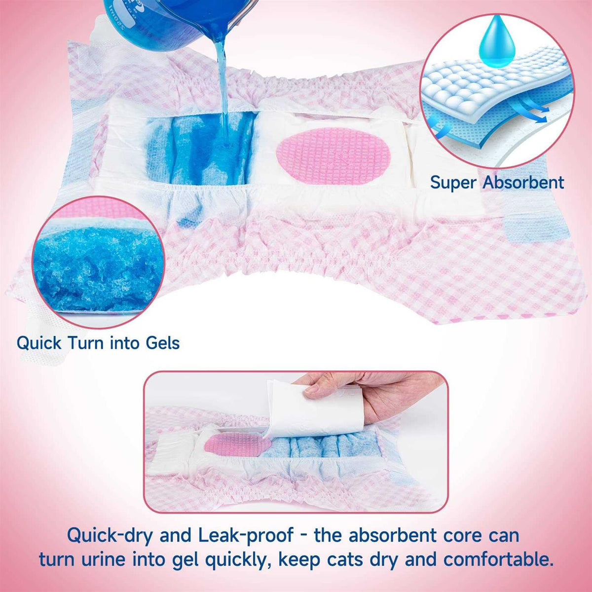 Soft Female Disposable Dog Diapers B493