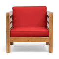 Teak and Red Acacia Wood Club Chair A1370