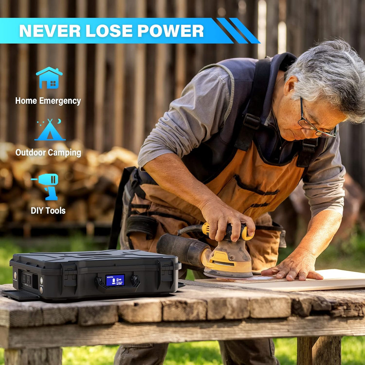 Portable Power Station 1000W 1010Wh with 80W Solar Panel K21118