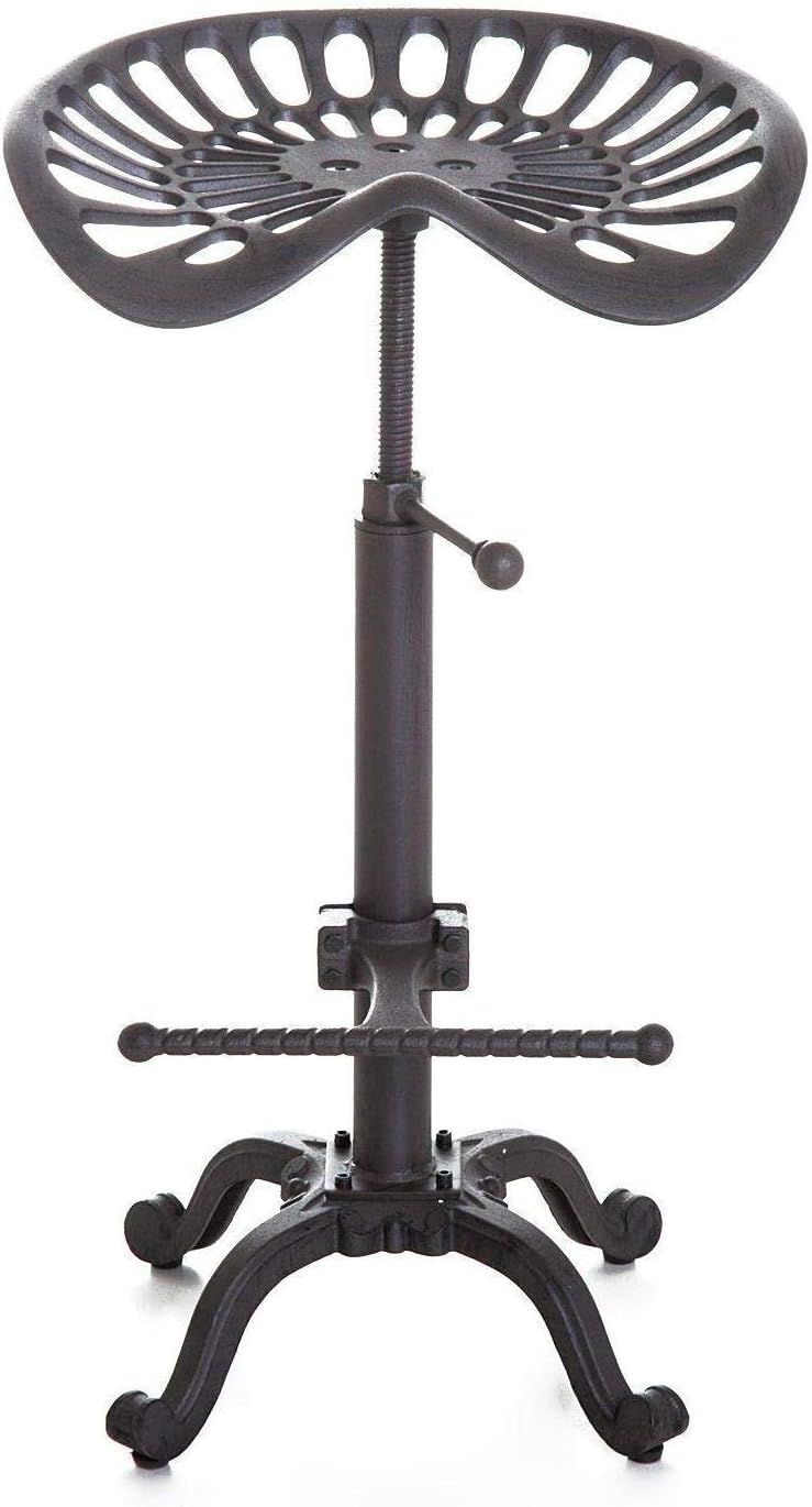 Adjustable Swivel Bar Stool with Cast Iron Seat G942177
