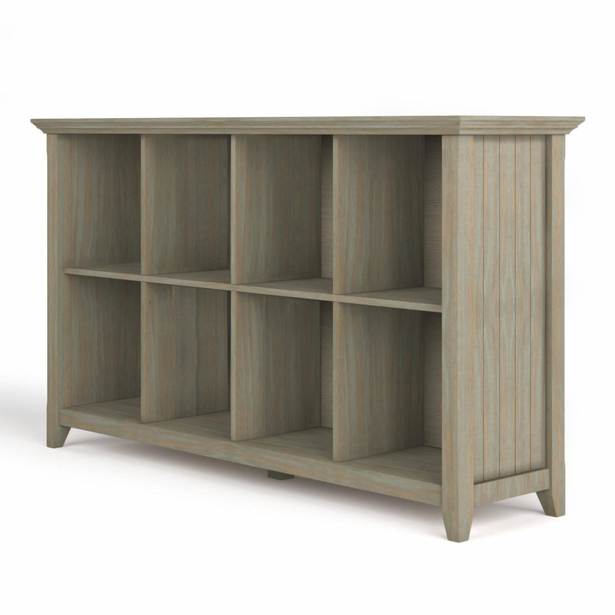 Rustic 8 Cube Storage Sofa Table in Distressed Grey Z704108