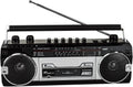 Black Retro Bluetooth Boombox Radio Cassette Player Recorder F43127