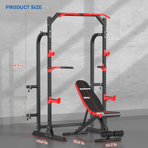 Power Cage Squat Rack with Bench N16393